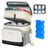 Mancro Expandable Breastmilk Cooler Bag with Ice Pack, Fits 6 Bottles Up