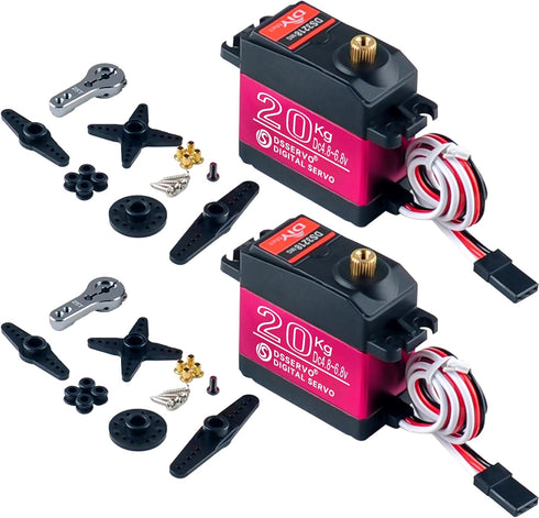 2PCS DS3218 20kg Servo 270 Degree High Torque Waterproof Servo Full Metal Gear with 25T Servo Horn for RC Car