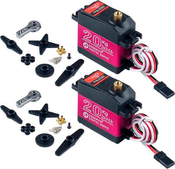 2PCS DS3218 20kg Servo 270 Degree High Torque Waterproof Servo Full Metal Gear with 25T Servo Horn for RC Car
