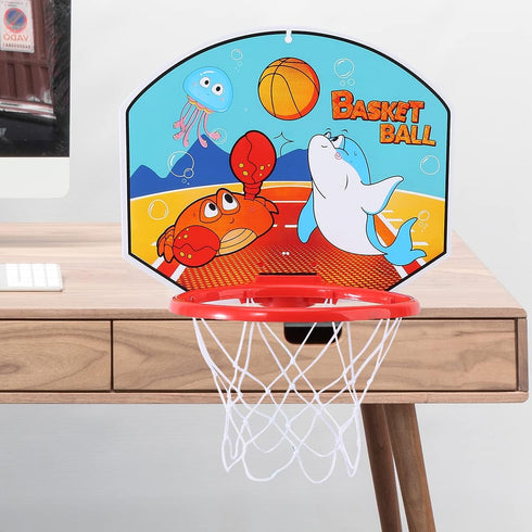 Toddler Basketball Hoop, 2 in 1 Sports Toy Set for Kids with Ring Toss Game