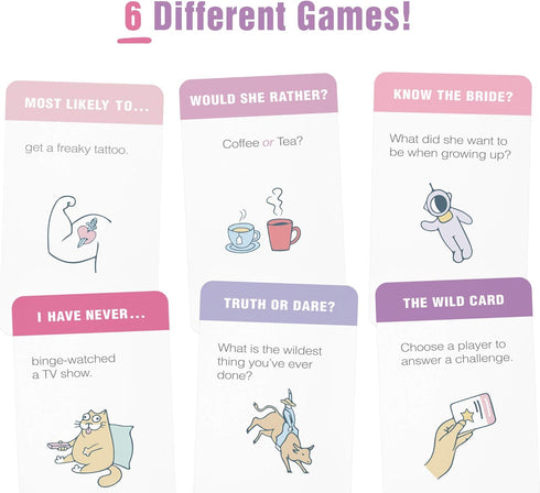 200 Lulu & You BASH Bachelorette Party Game - Funny Bachelorette Game - Over Cards, Great for A Bridesmaid Party, Girls