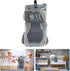 HAKIDZEL Hanging Diaper Organizer Pouch for Crib, Large Gray Fabric Nursery Storage Bag with Diaper Holder for Newborns