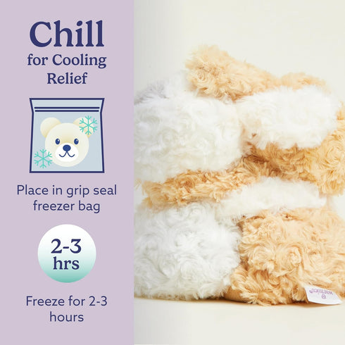 warmies Hugs Duo, Microwavable & Weighted Stuffed Animals, Puppy - Heated Stuffed Animal Plushie for Warmth & Comfort