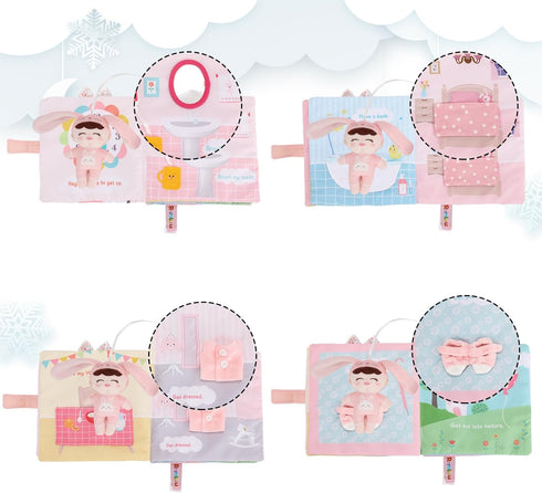Soft Cloth Books for Baby Gift, Activity Quiet Cloth Books, Developmental Toys for Toddlers and Infants, Gift for 0-2