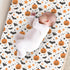 KuphiL10C Girls-16x32 Halloween Pumpkin Bats Stars Pattern Baby Changing Pad Cover, Unisex Fall Winter Holiday Nursery