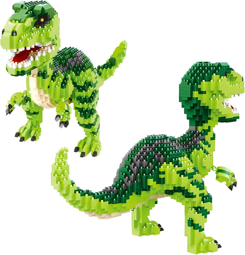 CSNRHG 6+ 1457 Dinosaur Tyrannosaurus Rex Building Blocks Velociraptor Model Decor Micro Mini Blocks Toy Birthday