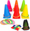 3 in 1 Carnival Games Set, Soft Plastic Cones Cornhole Bean Bags