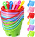 Didaey 6 Set Beach Sand Buckets and Shovels, Include Sand Pail Bucket