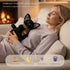 1 lb Cozy KOWSI Microwavable Heating Pad Black Cat Plush - Weighted Stuffed Animal Toy with Tourmaline Beads & Lavender
