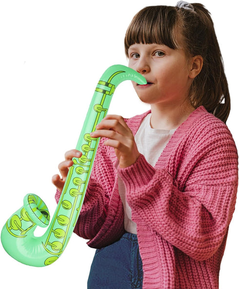 3PCS Inflatable Musical Instruments, Saxophone Toy for Concert Themed Party Decoration Supplies