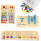 TOOKYLAND Peg Board Toddler Toys, Counting Wooden Toys with 55 Pegs, Wooden