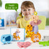 Montessori Toys for 2-4 Year Olds, 10pcs Wooden Animal Blocks Sorting & Stacking Educational Toys for Toddlers Gifts