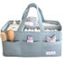 Lily Miles Baby Diaper Caddy Organizer, Wipeable Diaper Organizer Basket with 8