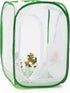 Two Doors Monarch Butterfly Habitat, Insect Mesh Cage, Caterpillar Enclosure Terrarium Pop-up (15.7 x 15.7 x 24)
