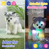 12 BSTAOFY Musical Light up Husky Puppy Stuffed Animal Realistic LED Singing Dog Soft Plush Toy with Night Lights Glow