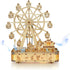 3D Wooden Puzzle for Adults, DIY Ferris Wheel Model Kit with Music Box for Creative Assembly