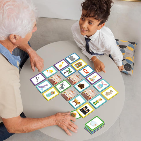 gisgfim 50 Pairs Memory Matching Game - Bible Concentration Games for Kids - Fun & Fast Christian Theme