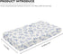 Winpema 28"x52" Blue Leaves Fitted Crib Sheet Plant Baby Crib Sheet Fit Standard Crib and Toddler Mattress,Crib