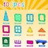 100PCS Set, FNJO Magnetic Tiles, Building Blocks, STEM Magnets Building Toy Preschool Kindergarten Construction