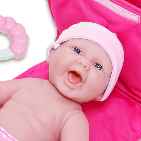 10 Set 13" 2+, Piece Deluxe Diaper Bag Gift | Feat. Realistic Smiling Baby Newborn Doll | La Newborn - JC Toys | All