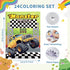 24 BenLouis Pcs Monster Truck Mini Coloring Books Kids Monster Car Party Favors Small Activity Books Bulk for Kids