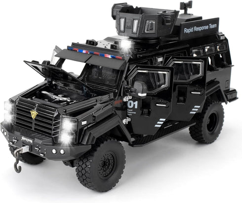 LOVEPOSELY Compatible for 1:24 Saber-Toothed Tiger Alloy Armored Car Model, Collectible Diecast Armoured