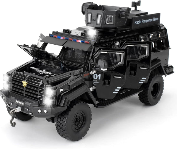 LOVEPOSELY Compatible for 1:24 Saber-Toothed Tiger Alloy Armored Car Model, Collectible Diecast Armoured