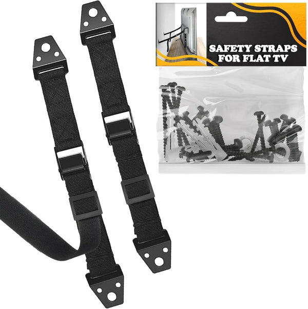 TV Safety Straps for Furniture Anchoring - Anti-Tip TV Straps Safety for
