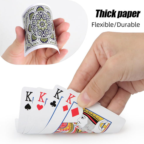Metsyth 2 Pack, Set Playing Cards Deck of Cards, Standard Poker Card for Adults,Easy Shuffle Unique Design Fun Card
