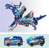 2-in-1 3-12 2 Collision Transforming Dinosaur Car Toy, Magnetic Cars Convert to Dinosaur Robot, Crash-Activated
