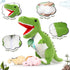 Tezituor Giant Dinosaur Stuffed Animal, 23.6'' Big T-Rex Mommy Plush Toy with 3 Baby Dinosaurs & Egg Bags