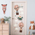 Yovkky Hot Air Balloon Airplane Wall Decals Stickers, Cute Animals Aircraft Lion Fox Raccoon Cloud Stars Neutral