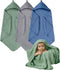 Muslin Hooded Towels, 3 Pack Cotton Bath Towels With Hood for Newborn,