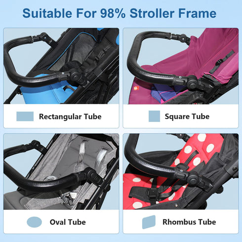Kisangel Replacement Stroller Bumper Bar Universal Adjustable Detachable Baby Stroller Handle Armrest Crossbar