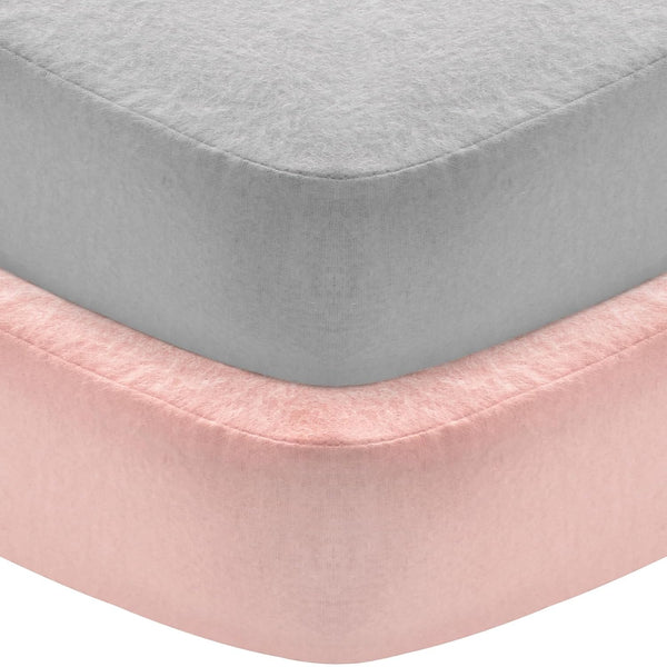 Flannel Crib Sheet 2 Pack, 100% Cotton Flannel, Heavenly Soft Fitted Sheet
