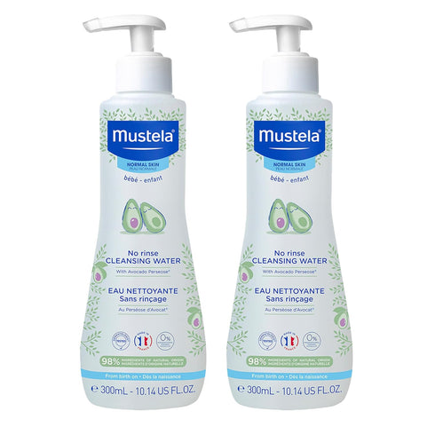 Mustela Baby Cleansing Water - No-Rinse Micellar Water - with Natural Avocado