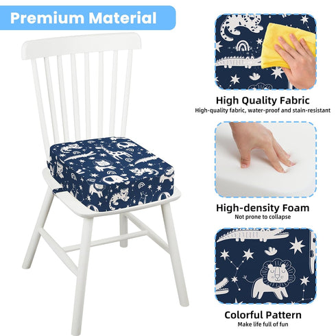 omedecal 4" Toddler Booster Seat for Dining Table Kitchen Chair, Kids Booster Seat with Non-Slip Bottom and Adjustable