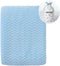 CREVENT 30''X40'' Soft Cozy Warm Baby Blankets - Solid Color for Boys and Girls, Newborn Essentials, Wave Blue