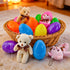 Abakuku 12 Toy,3.15in Pcs Prefilled Easter Eggs Plush Bright Colorful Eggs Prefilled with Variety Plush Toy Easter