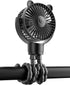 Rechargeable Baby Stroller Fan, Portable 2000 mAh Battery Operated, 3 Wind Speeds, 360-Degree Rotation, Ultra-Low Noise