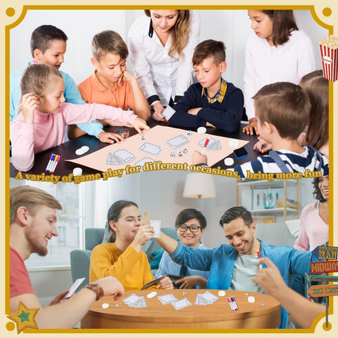24 Pcs Reusable Erasable Cards - Multifunctional Tokens, White Blank Flash Cards & 8 Marker Pens