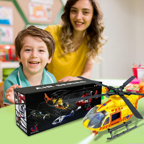 CSDCSD 3 4 5 6+ Rescue Transport Helicopters Kids Toys,Helicopters Toy with Crane and Transport Racks,Gifts for Age