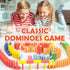 WOOD CITY 1000 Piece Dominoes Set for Kids, Colorful Tiles for Building, Stacking, Racing, with Extra 20 Blocks and