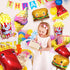 6 Pack Rainbow Ice Cream Cone Balloon Candies Sweetmeat Food Party Supplies For Birthday Wedding Baby Shower, Big Ice