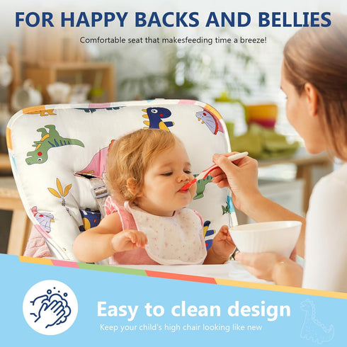 IPOZITO 3-5 Baby High Chair Cover, Machine Washable High Chair Pad, Soft Highchairs Covers for Baby, Protects from