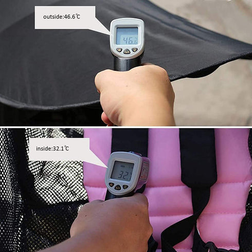 Baby Stroller Sun Shade with Mosquito Net - Anti-UV Canopy, Breathable Pushchair Buggy Sun Rain Cover for Jogger