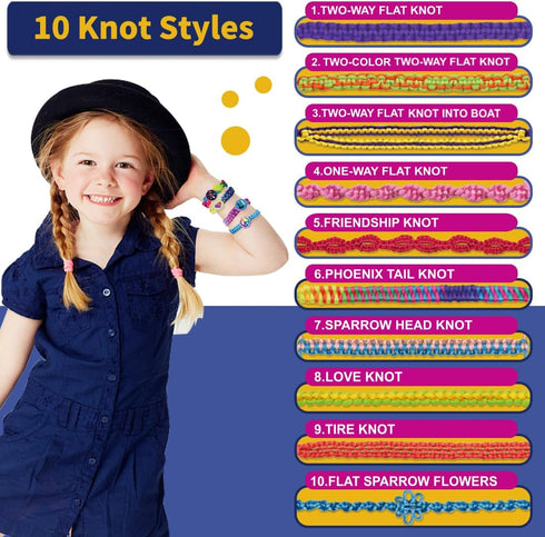 6 7 8 9 10 11 12 VERTOY Friendship Bracelet Making Kit for Girls - Cool Arts and Crafts Toys for Years Old, Bracelet