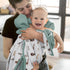 47"x47"(Sage lulumoon Muslin Baby Blanket for Boys: Soft Cotton Toddler Blanket with Dinosaur - Reversible Lightweight
