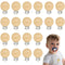 20 Pieces Wood Pacifier Clips Teething Grasping Toy Suspender Clips Natural Beech