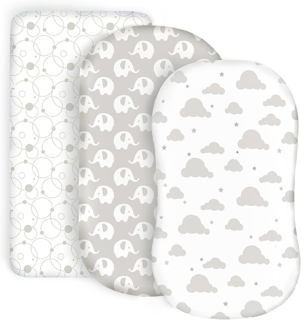 100% Organic Cotton Fitted Bassinet Sheets Perfectly Compatible with Halo, Snoo, Graco,